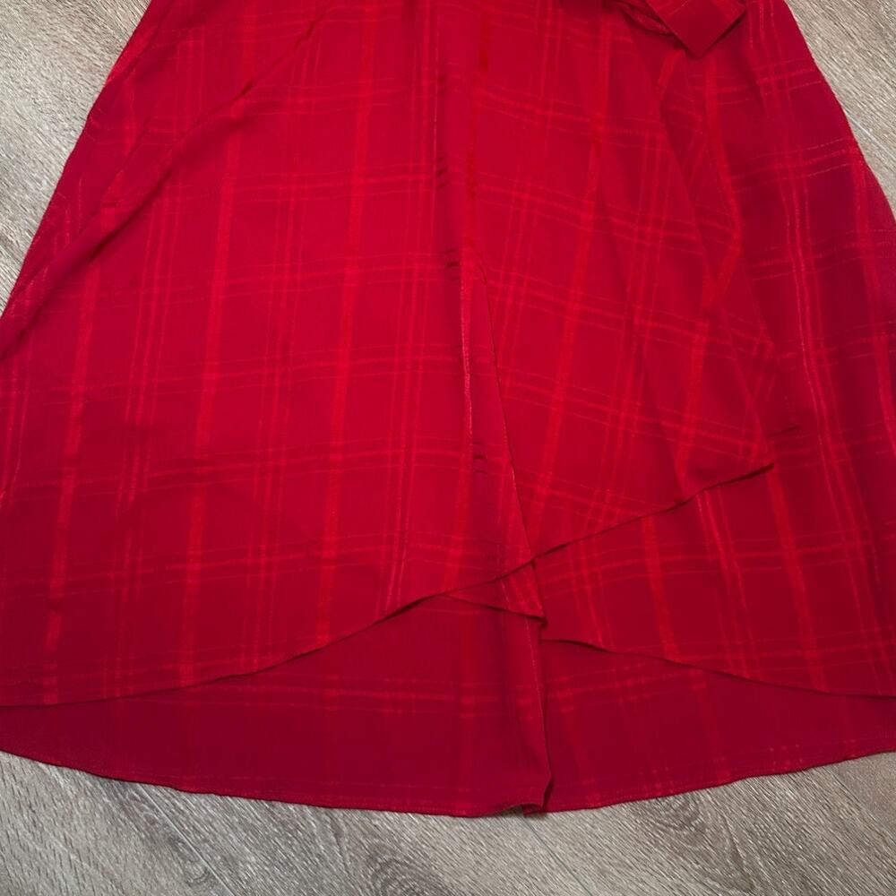 Tommy Hilfiger Red Wrap Midi Dress - Picture 5 of 10